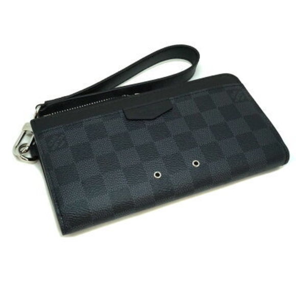 Louis Vuitton Zippy Dragonne Zipper Long Wallet Black Graphite Black - Picture 1 of 13